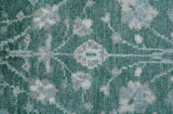 Bloom Traditional Oushak Design Teal 2.6x8.6 Hand Knotted Wool Rug