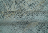 Blue And Beige Modern Abstract Design Hand Knotted 8x10 Bamboo Silk Area Rug