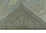 Blue And Beige Traditional Oushak Design Hand Knotted 6x9 wool area rug