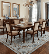 Blue and Brown Traditional Oriental Oushak Hand Tufted Custom Made wool Area Rug