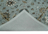 Blue and Brown Traditional Oriental Oushak Hand Tufted Custom Made wool Area Rug