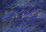 Blue and Charcoal Modern Abstract Hand knotted 8x10 Art Silk Area Rug