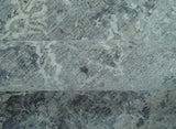 Blue And charcoal Transitional Design Hand Knotted 8.8x11.6 Wool Area Rug