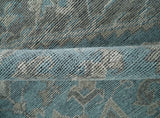 Blue and Gray Antique Finish Distressed Hand Knotted Traditional wool Area Rug