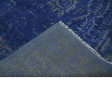 Blue and Gray Hand knotted Oriental Oushak Multi Size wool Area Rug