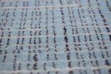 Blue and Ivory Modern Pattern Hand Knotted Wool 2x3 Area Rug