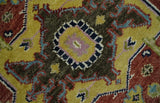 Blue and Rust Hand Knotted Traditional Heriz Style Multi Size Wool Area Rug