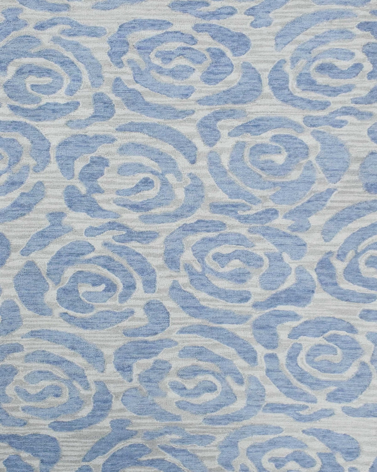 Blue And Silver Modern Style Hand Tufted Wool Area rug