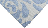 Blue And Silver Modern Style Hand Tufted Wool Area rug