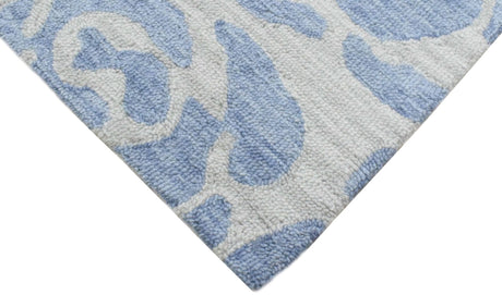 Blue And Silver Modern Style Hand Tufted Wool Area rug