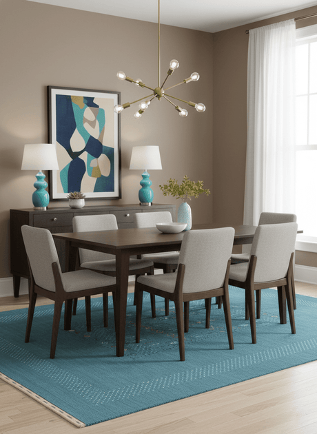 Blue And White Gabbeh Design Hand Loomed Wool Area Rug