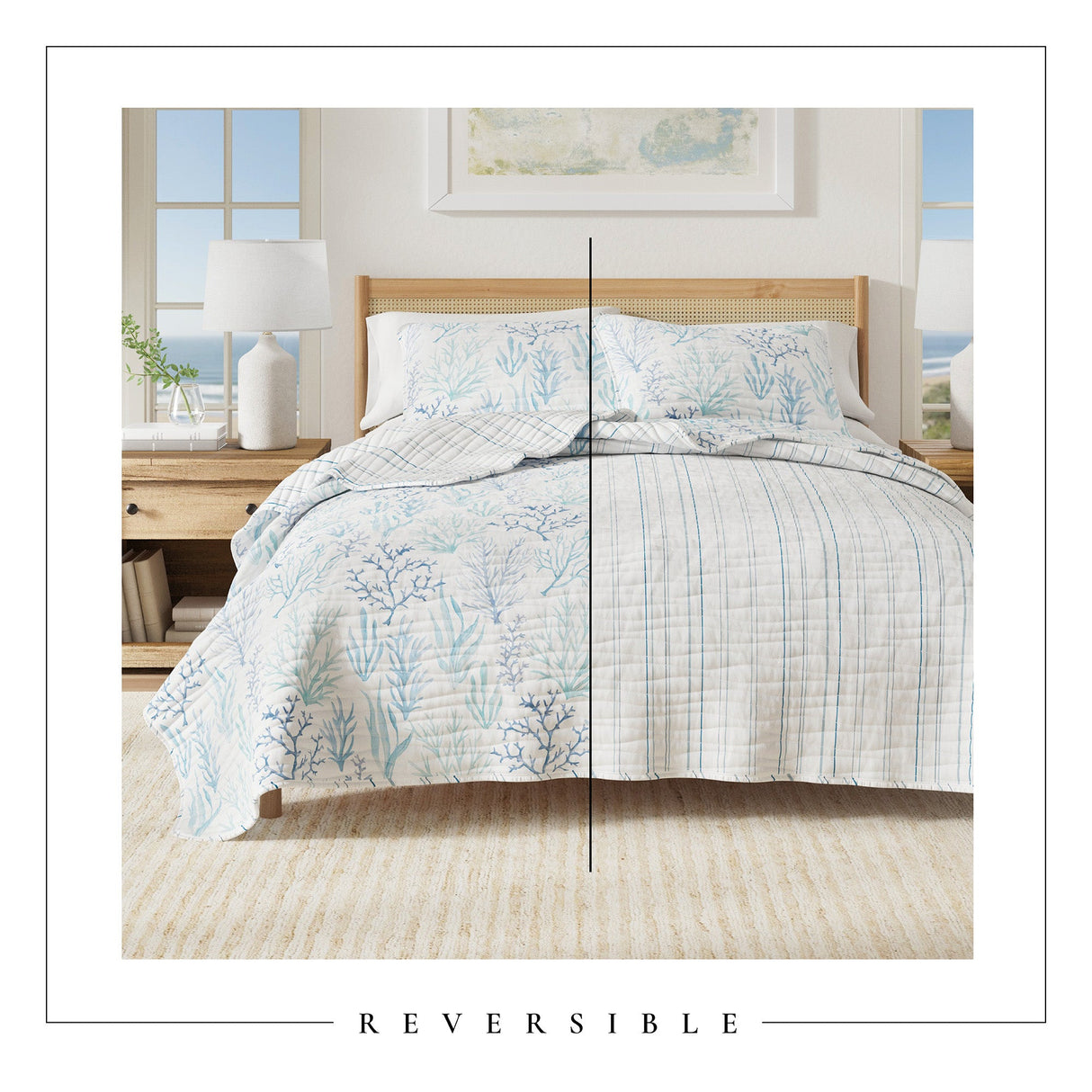 Blue Coral Quilt - Amelia Island