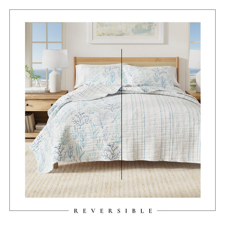 Blue Coral Quilt - Amelia Island
