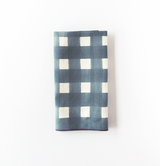 Blue Cross-Hatch Napkins-Napkins-Parc Decor
