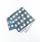 Blue Cross-Hatch Napkins-Napkins-Parc Decor