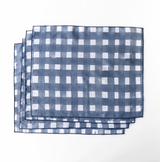 Blue Cross Hatch Placemat-Placemats-Parc Decor