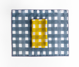 Blue Cross Hatch Placemat-Placemats-Parc Decor
