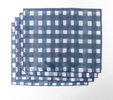 Blue Cross Hatch Placemat-Placemats-Parc Decor