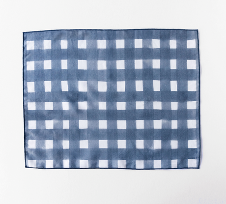 Blue Cross Hatch Placemat-Placemats-Parc Decor