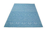 Blue Modern Contemporary Hand Tufted Wool Area Rug