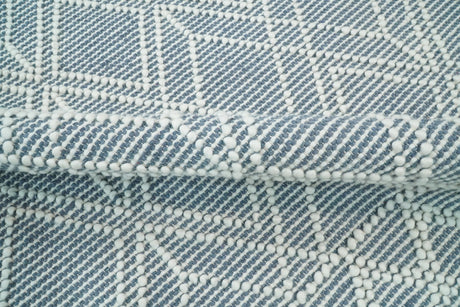 Blue Modern Contemporary Hand Woven Wool Area Rug