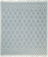 Blue Modern Contemporary Hand Woven Wool Area Rug