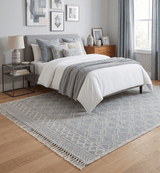 Blue Modern Contemporary Hand Woven Wool Area Rug