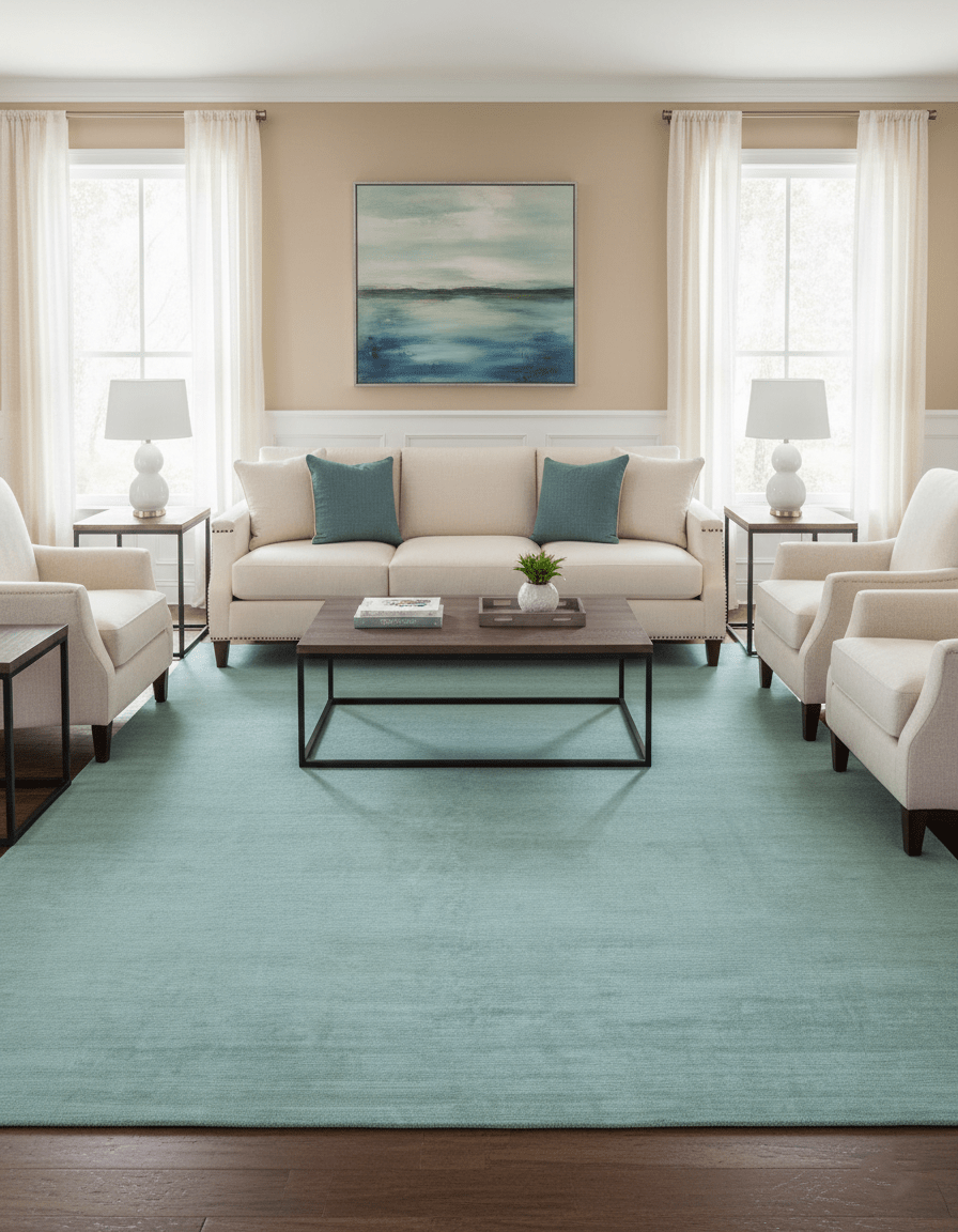 Blue Modern Solid Low Pile Hand Knotted 10x14 Bamboo Silk Area Rug