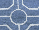 Blue Modern Style Hand Tufted Wool Area rug