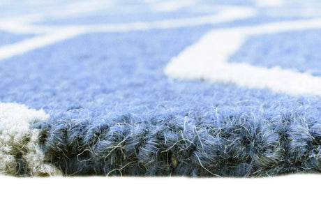 Blue Modern Style Hand Tufted Wool Area rug