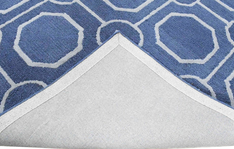 Blue Modern Style Hand Tufted Wool Area rug