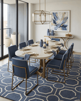 Blue Modern Style Hand Tufted Wool Area rug