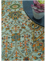 Blue Traditional Turkish knot fine 9.6x12 Hand knotted Wool Area Rug