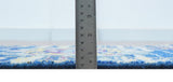 Blue Transitional Design 2x3 Hand knotted Wool Area Rug
