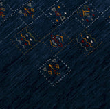 Blue Tribal Design Hand Loomed Wool Area Rug