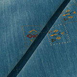Blue Tribal Design Hand Loomed Wool Area Rug