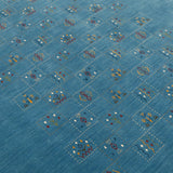 Blue Tribal Design Hand Loomed Wool Area Rug