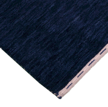 Blue Tribal Design Hand Loomed Wool Area Rug