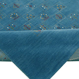 Blue Tribal Design Hand Loomed Wool Area Rug
