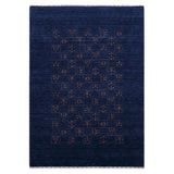 Blue Tribal Design Hand Loomed Wool Area Rug