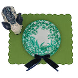 Blue Velvet Napkin Bow Tie - Set of 6-Napkin Holder-Parc Decor