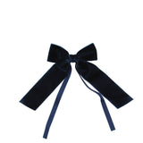 Blue Velvet Napkin Bow Tie - Set of 6-Napkin Holder-Parc Decor