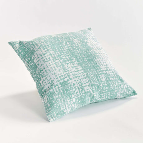 Blush and Seafoam Square Jacquard Indoor Outdoor Throw Pillows-Pillows-Parc Decor