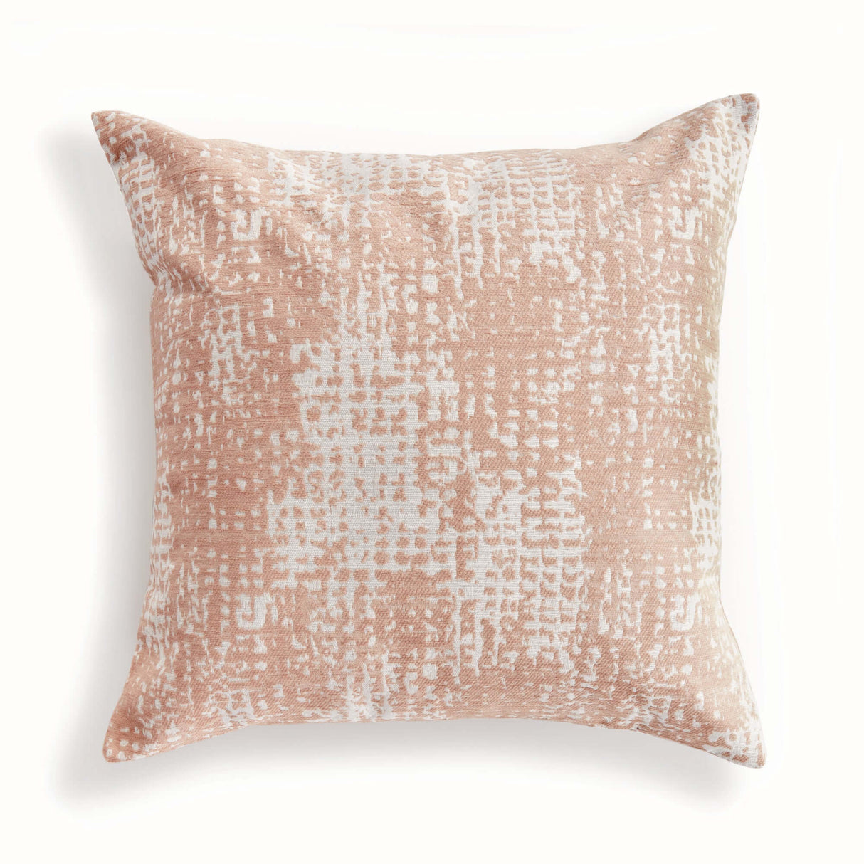 Blush and Seafoam Square Jacquard Indoor Outdoor Throw Pillows-Pillows-Parc Decor