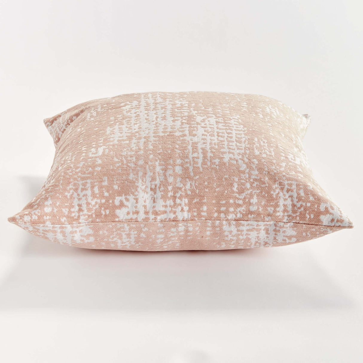 Blush and Seafoam Square Jacquard Indoor Outdoor Throw Pillows-Pillows-Parc Decor