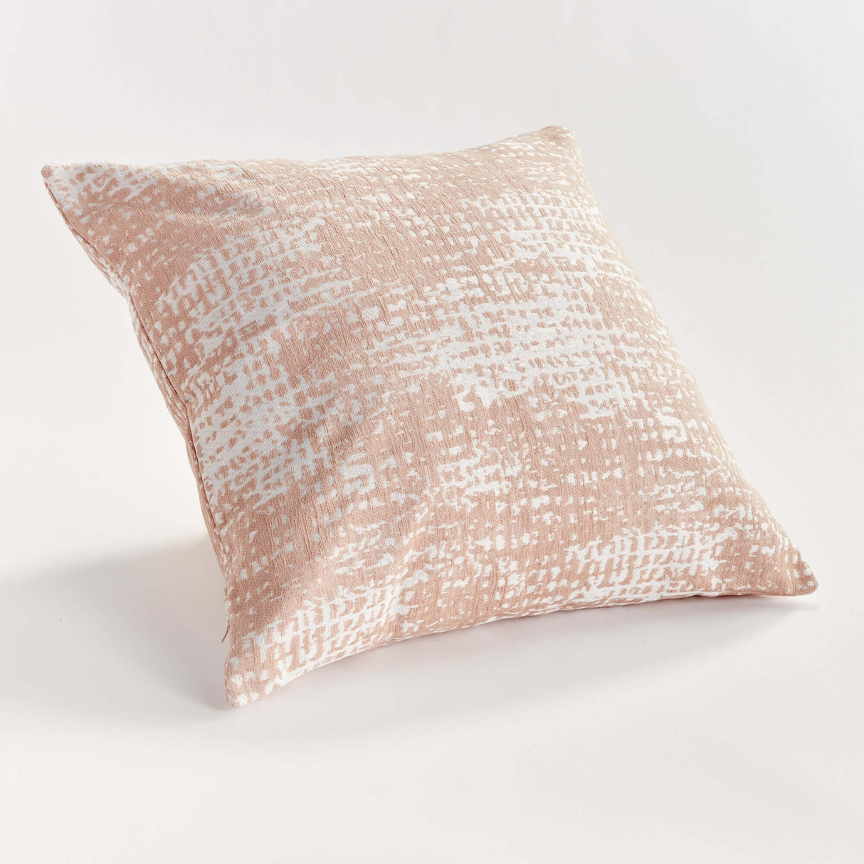 Blush and Seafoam Square Jacquard Indoor Outdoor Throw Pillows-Pillows-Parc Decor