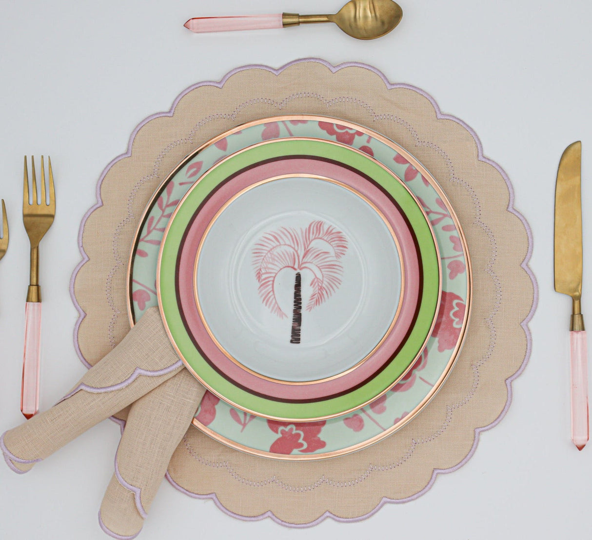 Blush Buttercream Napkin - Set of 4-Napkin-Parc Decor