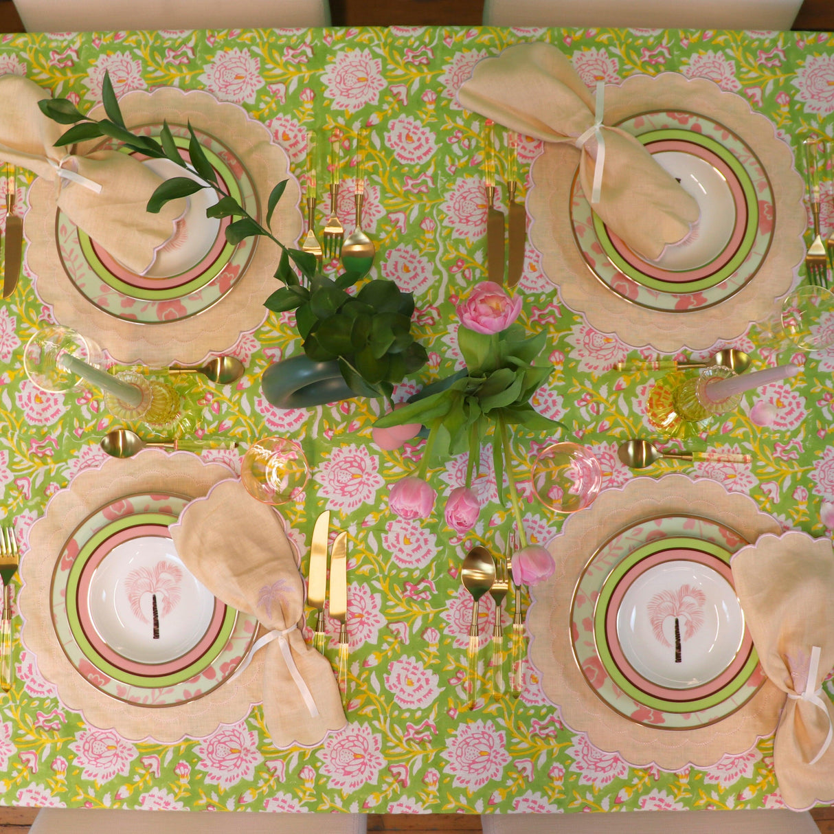 Blush Buttercream Napkin - Set of 4-Napkin-Parc Decor