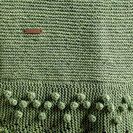 Bobble Lace Edged Eco-Cotton Throw