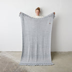 Bobble Lace Edged Eco-Cotton Throw